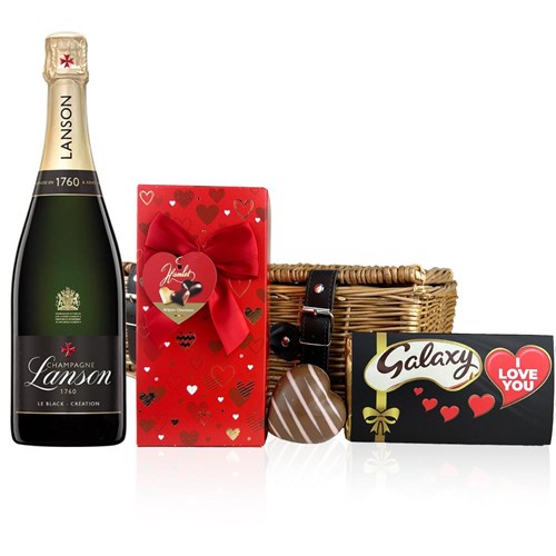 Lanson Le Black Creation Brut Champagne 75cl And Chocolate Love You Hamper